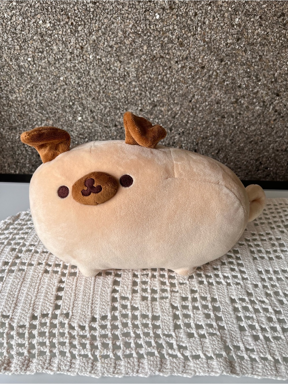 Pusheen Beige Plush dog with Brown Details